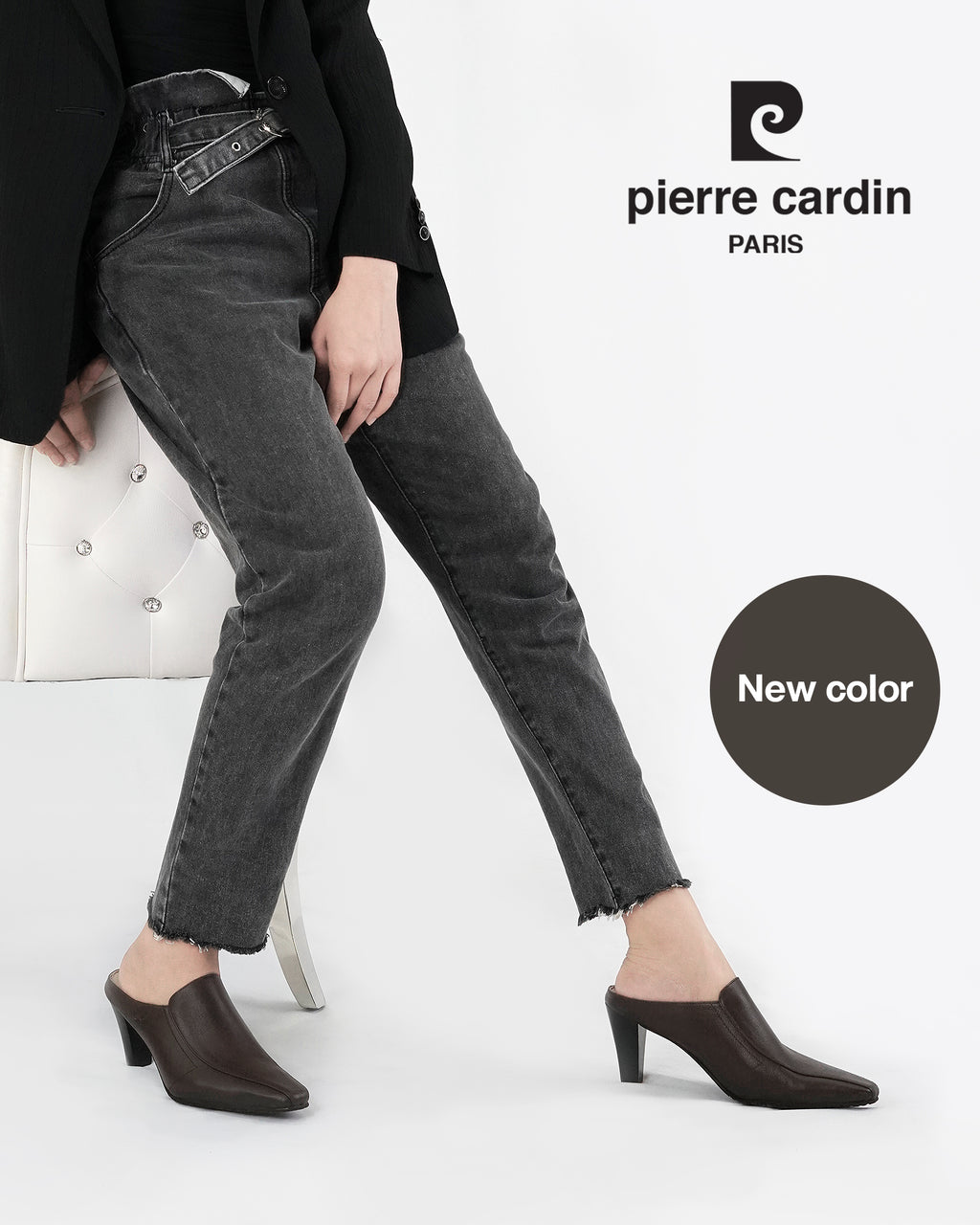 Pierre Cardin Muse ស្បែកជើងកែងខ្ពស់ពណ៌ក្រហម ម៉ូដែល 23SC302