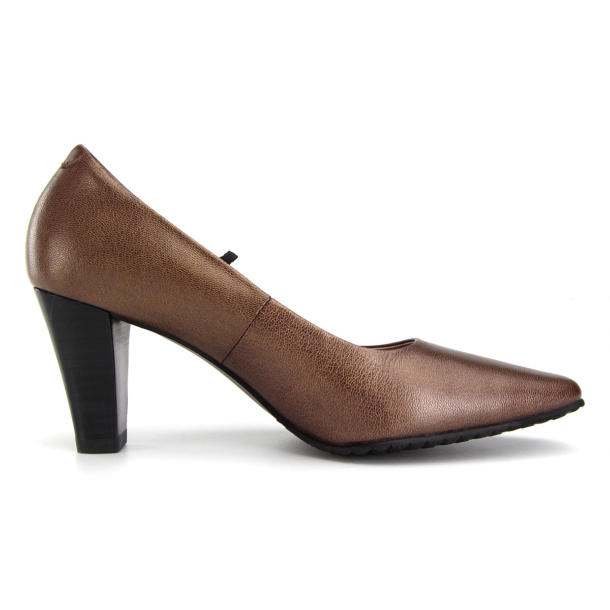 ស្បែកជើងកែងជើងនារី Pierre Cardin ទន់ស្រួលពាក់ ផលិតពីស្បែកសុទ្ធ សំរិទ្ធមាស ទំហំ 23WD314