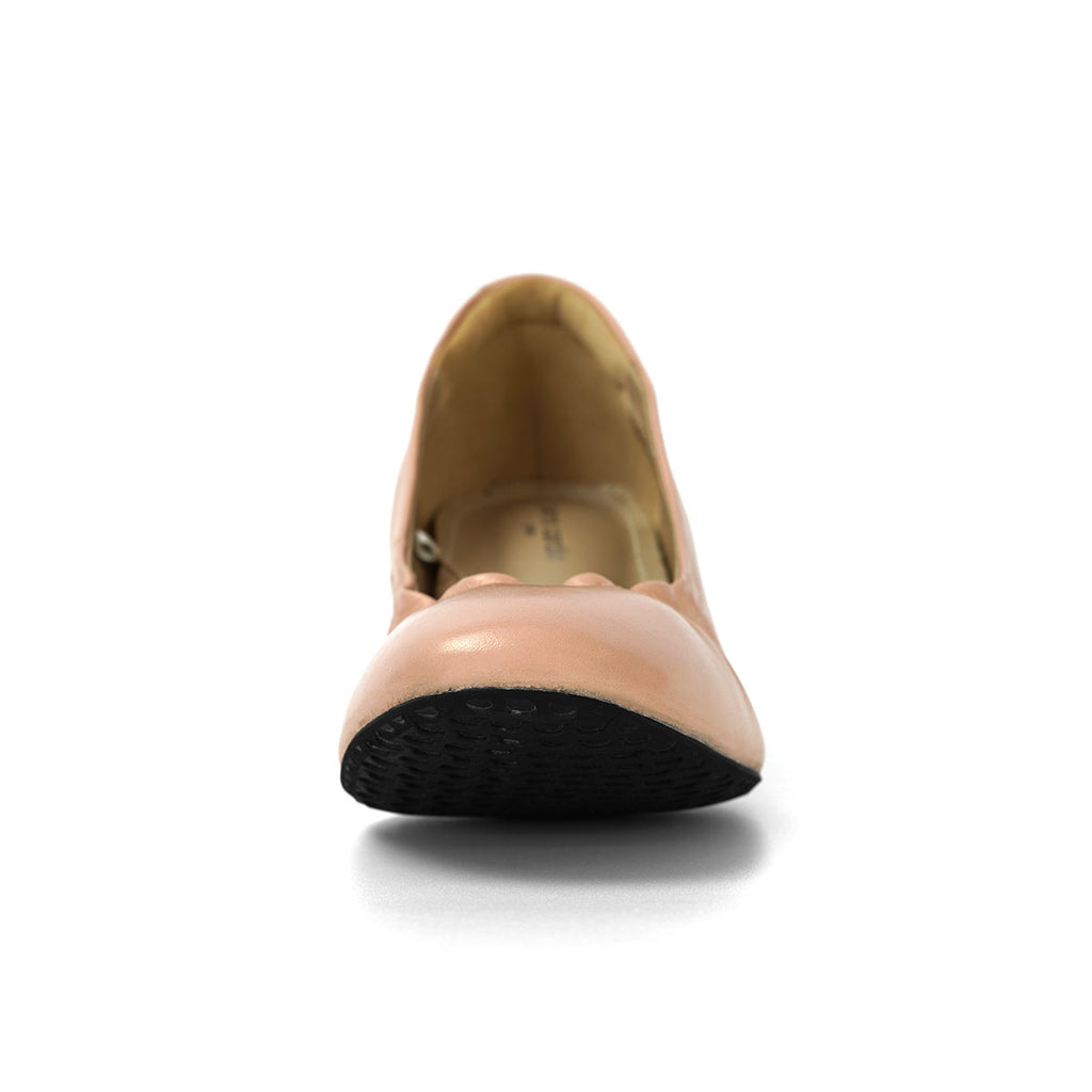 ស្បែកជើងនារី Pierre Cardin កែងជើងខ្ពស់បូមទឹក ទន់ស្រួលពាក់ ផលិតពីស្បែកសុទ្ធ ខ្មៅរលោង ម៉ូដែល 24SD323 