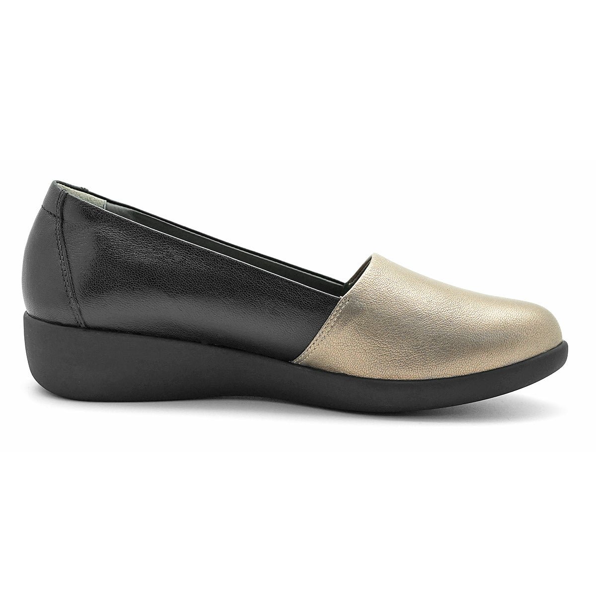 ស្បែកជើងសំប៉ែតនារី Pierre Cardin ទន់ស្រួលពាក់ ផលិតពីស្បែកសុទ្ធ ពណ៌ខ្មៅ ម៉ូដែល 27WC455