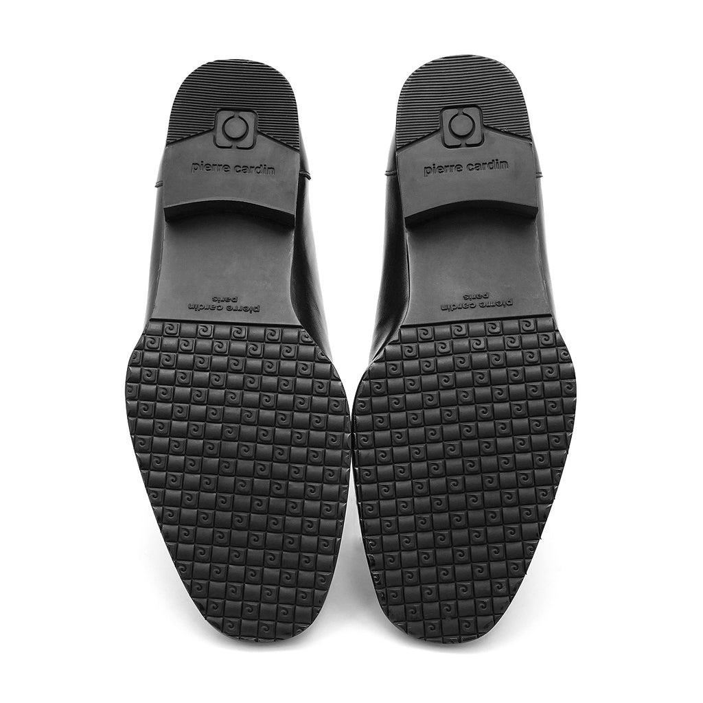 ស្បែកជើងកែងរបស់ស្ត្រី Pierre Cardin ផលិតពីស្បែកសុទ្ធ ពណ៌ខ្មៅ ម៉ូដែល 30TC113