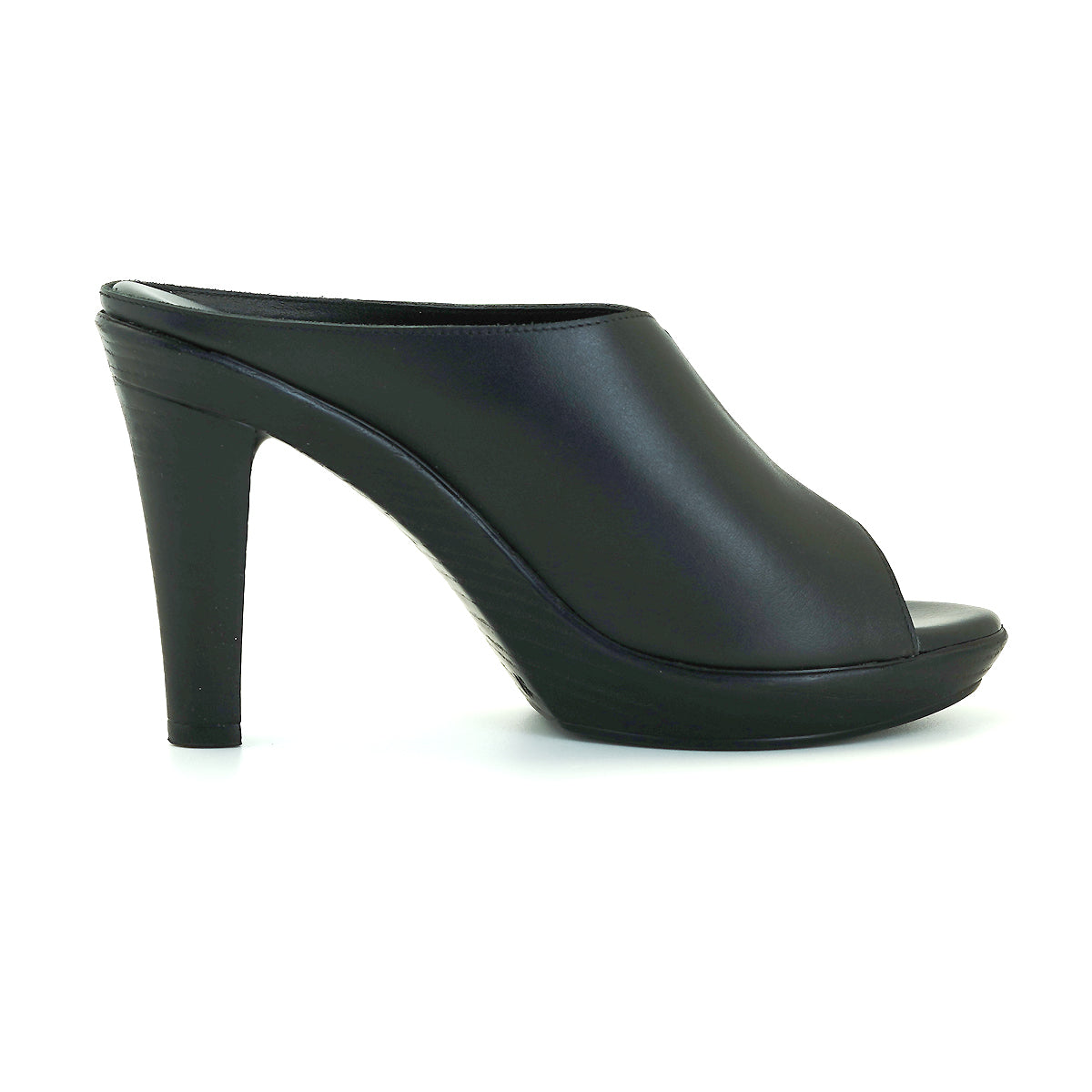 ស្បែកជើងនារី Pierre Cardin កែងជើងខ្ពស់ កែងជើងខ្ពស់ ទន់ស្រួលពាក់ ផលិតពីស្បែកពិតប្រាកដ ពណ៌សំរិទ្ធ ម៉ូដែល 31PS804 