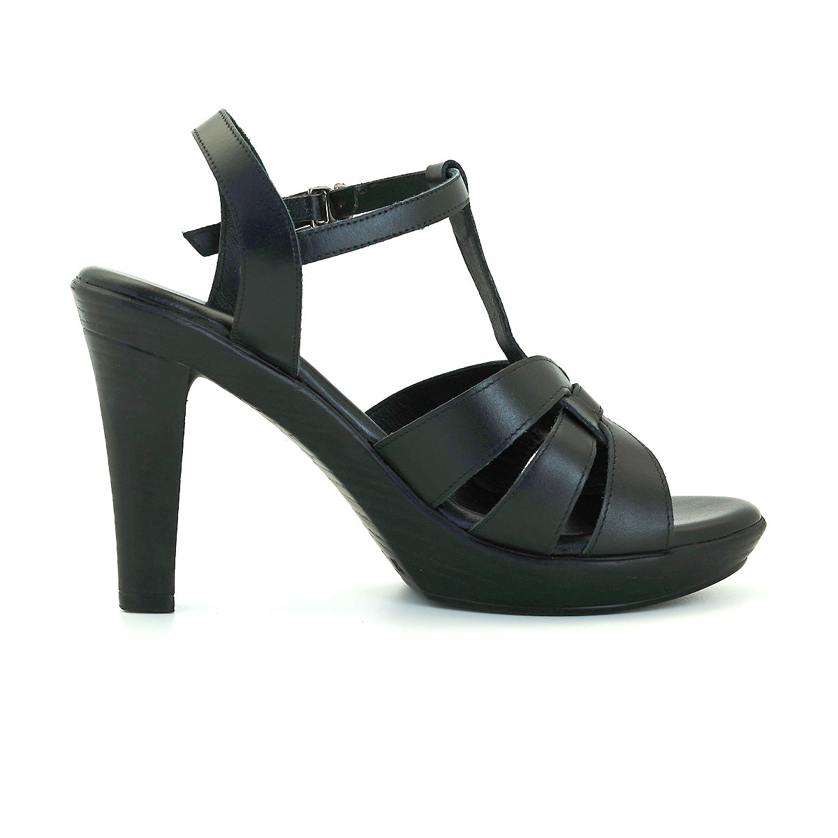 ស្បែកជើងនារី Pierre Cardin កែងជើងខ្ពស់ កែងជើងខ្ពស់ ទន់ស្រួលពាក់ ផលិតពីស្បែកពិតប្រាកដ ពណ៌សំរិទ្ធ ម៉ូដែល 31PS805 