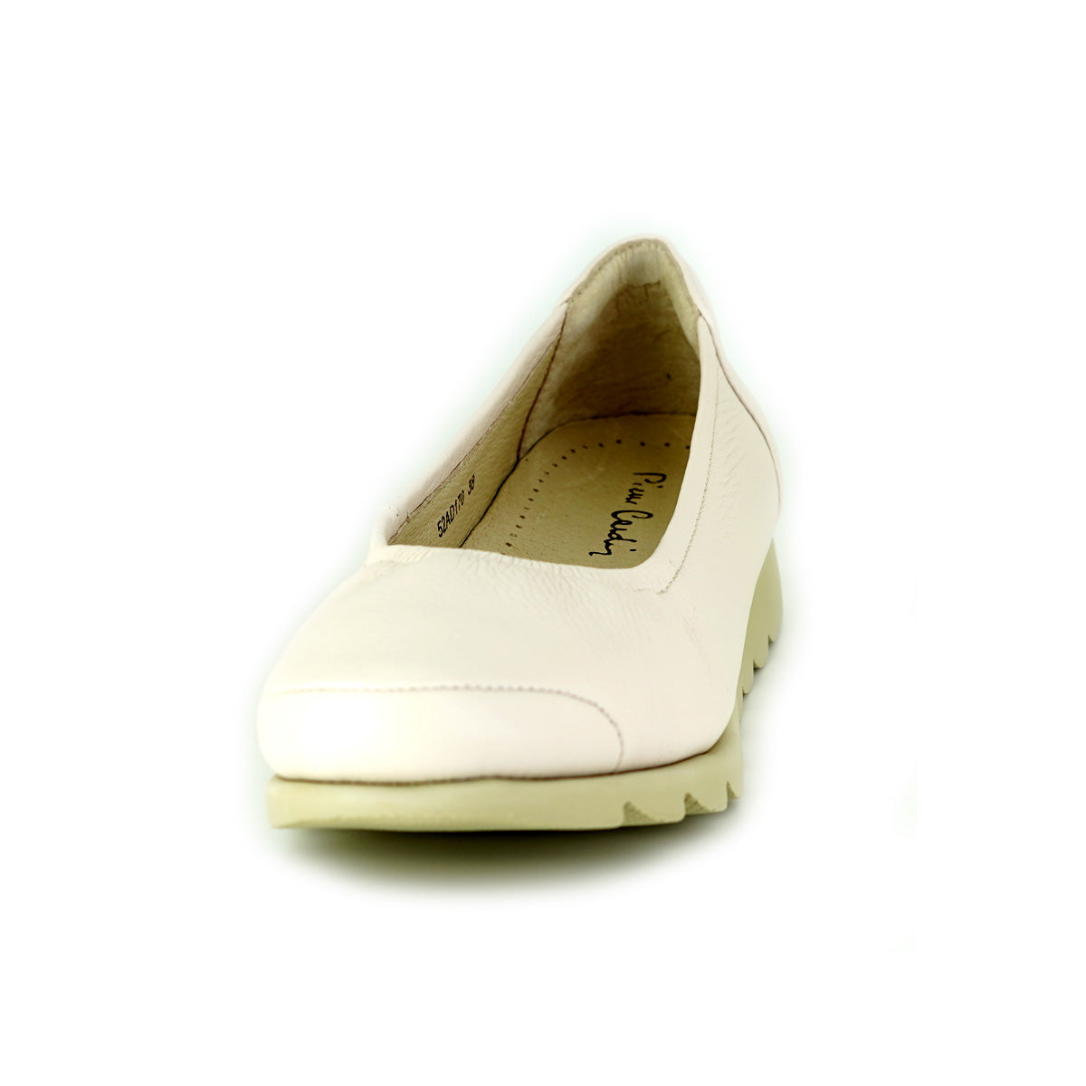 ស្បែកជើងនារី Pierre Cardin ទន់ស្រួលពាក់ ផលិតពីស្បែកសុទ្ធ បន៍ត្នោតខ្ចី ម៉ូដែល 52AD170 