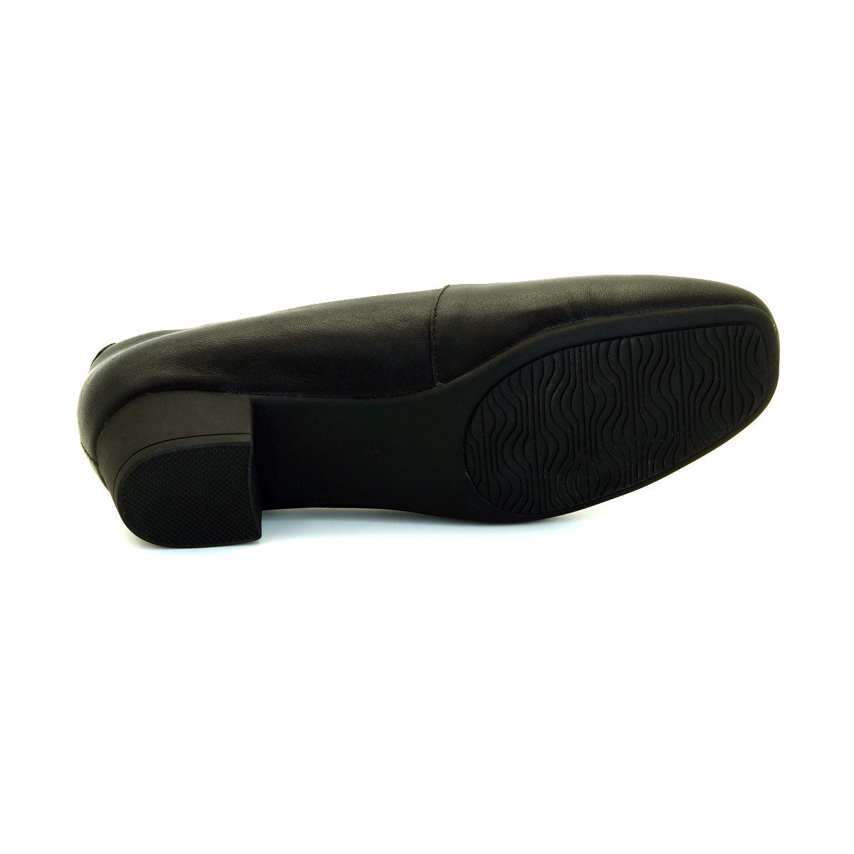 ស្បែកជើងនារី Pierre Cardin ស្បែកជើងសំប៉ែត ស្បែកជើងស្បែក ទន់ស្រួលពាក់ ផលិតពីស្បែកសុទ្ធ ពណ៌ខ្មៅ ម៉ូដែល 52AD146 