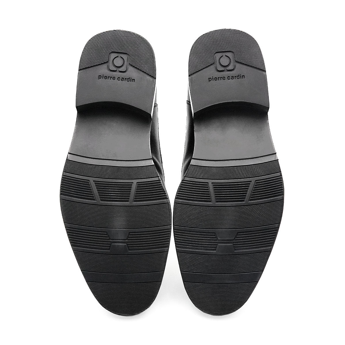 ស្បែកជើងបុរស Pierre Cardin ស្បែកជើងស្បែកក្រណាត់ ទន់ស្រួលពាក់ ផលិតពីស្បែកខ្មៅពិត ម៉ូដែល 80TD122 