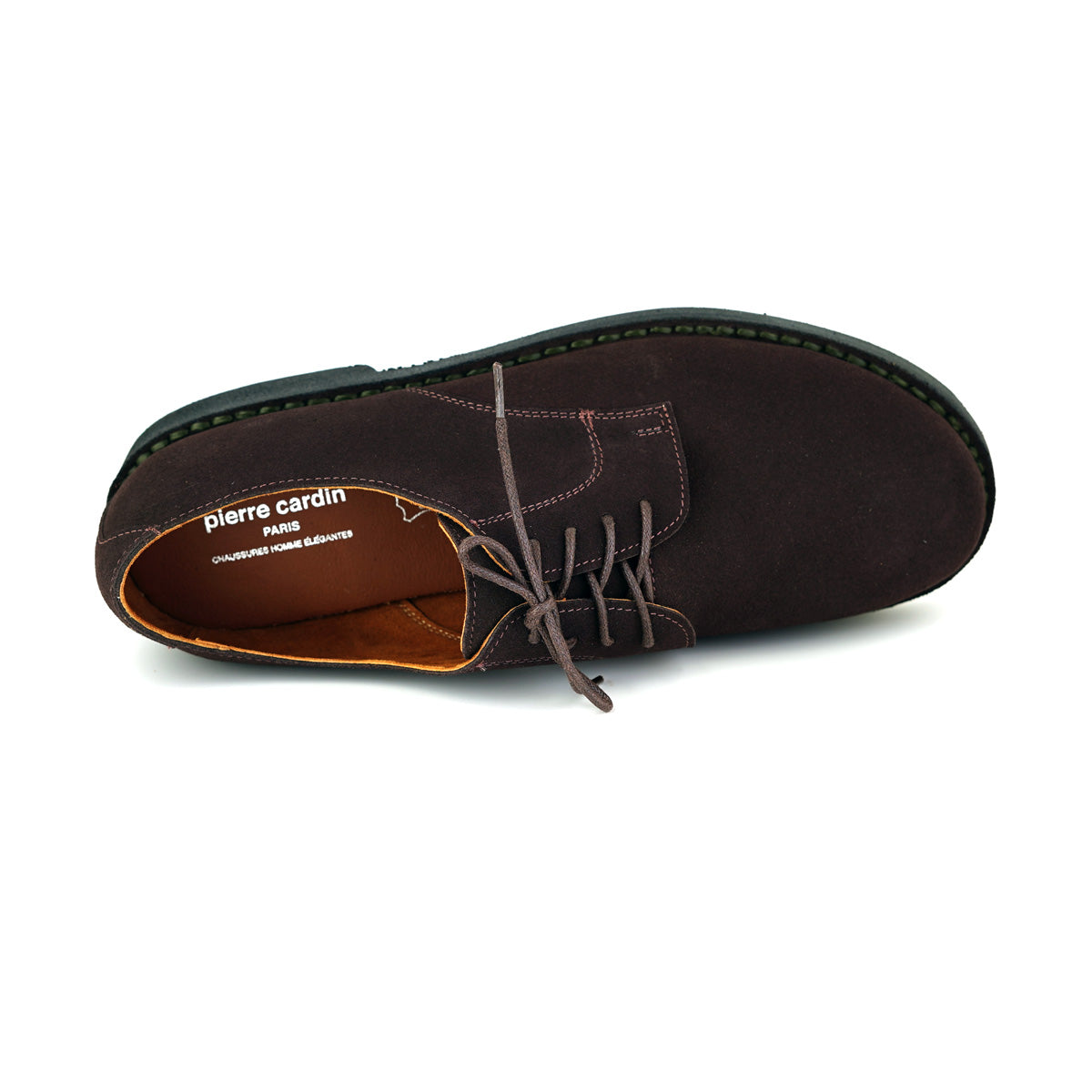 84JC168 ស្បែកជើង Pierre Cardin ស្បែកជើងធ្វើការ Pierre Cardin ស្បែកជើងបុរស ស្បែកពិតប្រាកដ ពណ៌ត្នោតខ្ចី 